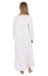 Model wearing Charlotte Nightgown - White image number 1