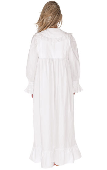 Model wearing Amelia Nightgown - White