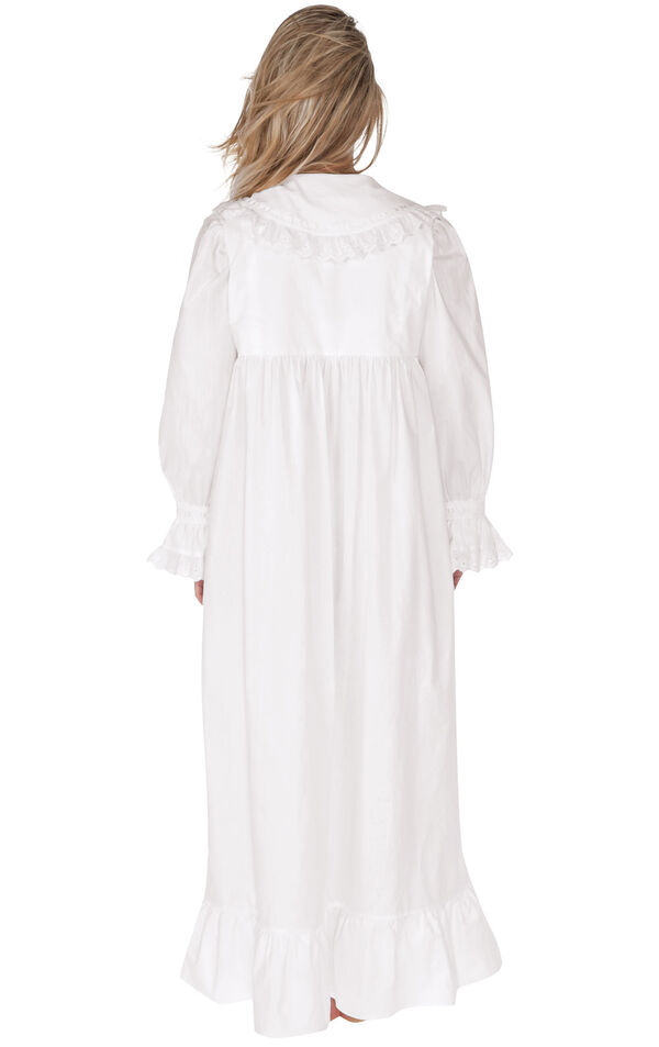 Model wearing Amelia Nightgown - White