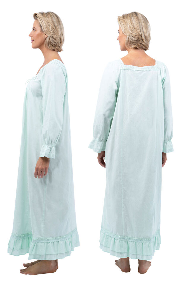 Martha - Victorian Long Sleeve Cotton Nightgown