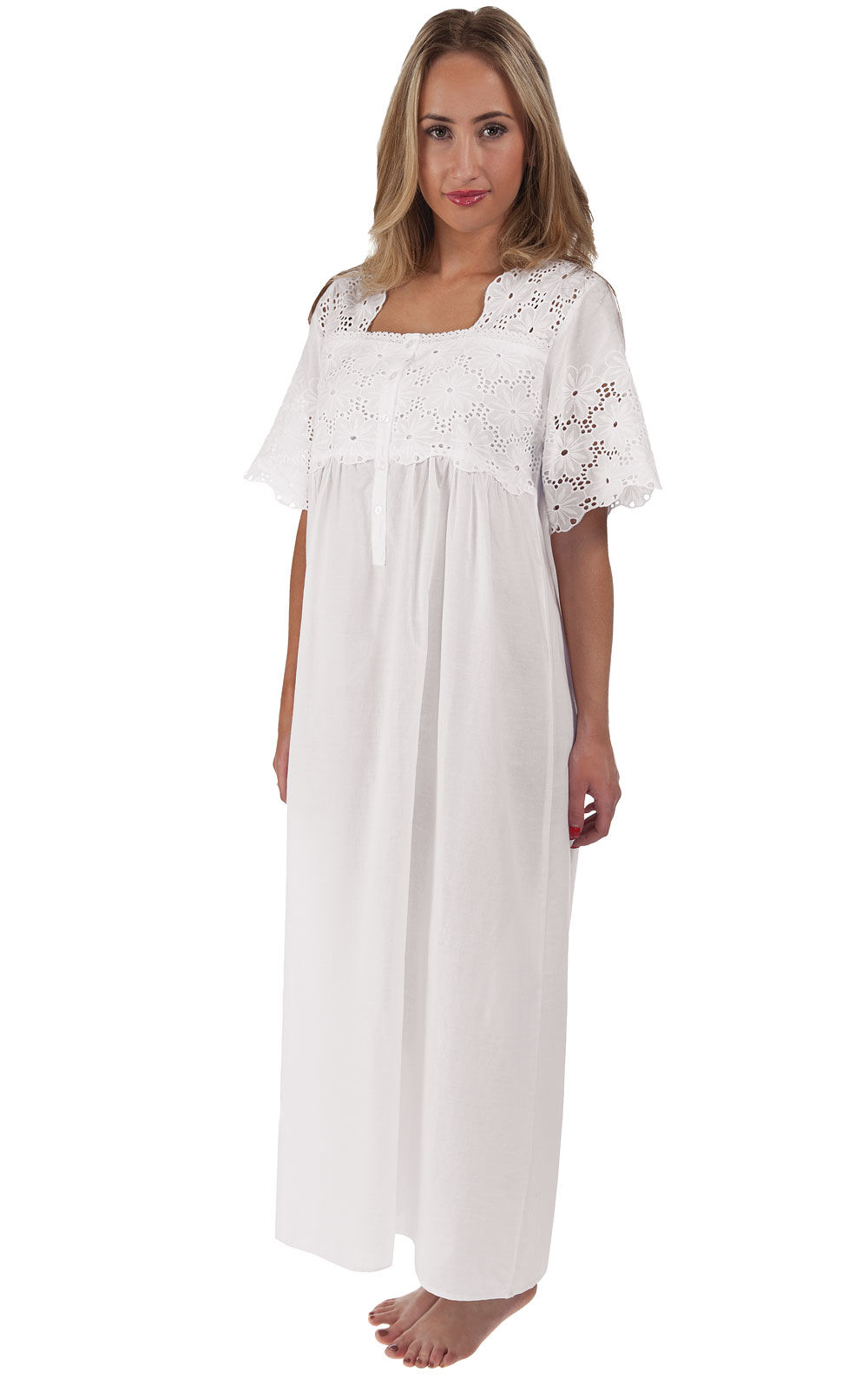 Elizabeth The 1 for U 100% Cotton Short Sleeve Ladies Nightdgown