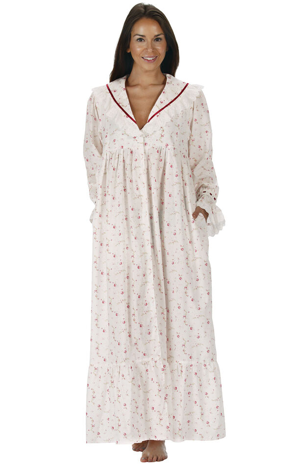 Model wearing Amelia Nightgown - Vintage Rose image number 4