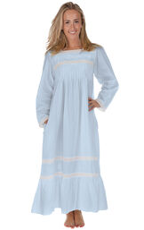 Model wearing Violet Nightgown - Blue image number 1