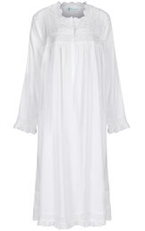Model wearing Henrietta Nightgown - White image number 1