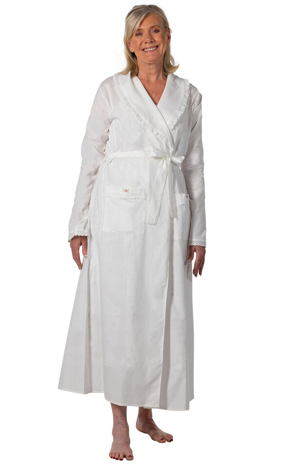 Abigail - Vintage-Inspired Lightweight Womens Cotton Robe image number 0