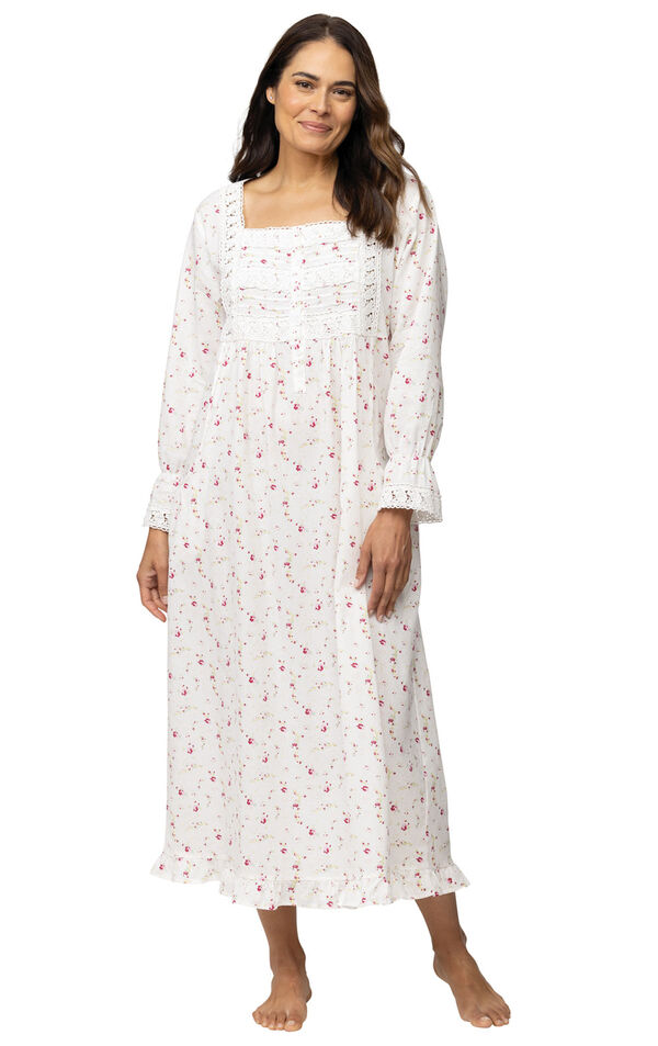 Isabella - Victorian Cotton Nightgown for Women image number 1