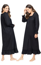 Martha - Victorian Long Sleeve Cotton Nightgown image number 1