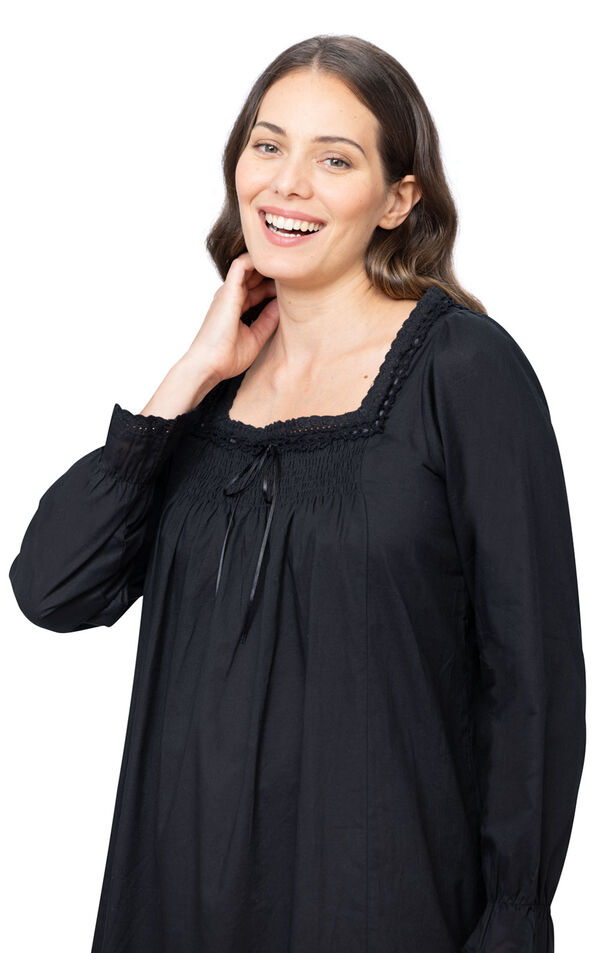 Martha - Victorian Long Sleeve Cotton Nightgown