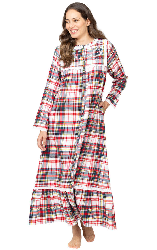 Dorothy - Victorian Long Sleeve Cotton Flannel Nightgown image number 0