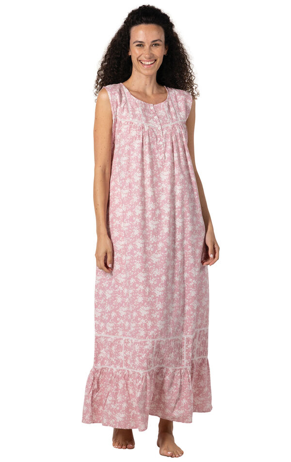Naomi - Sleeveless Cotton Nightgown for Women image number 0