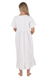 Model wearing Ava Nightgown - White image number 1