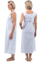 Rebecca - Sleeveless Victorian Womens Nightgown image number 1