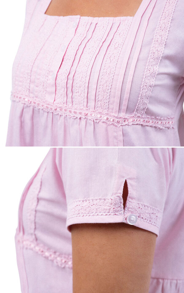 Lara - Womens Short Sleeve Cotton Summer Nightgown image number 3