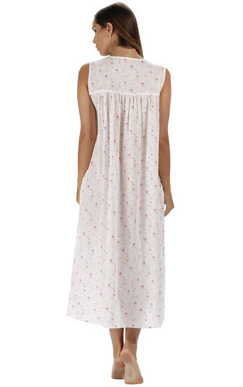 Model wearing Laurel Nightgown - Vintage Rose