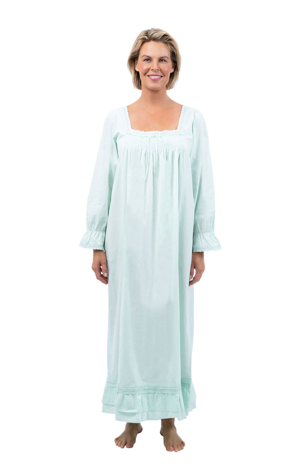 The 1 for U Violet LARGE White Women's Victorian Cotton Designer Nightgown 