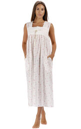 Model wearing Laurel Nightgown - Vintage Rose image number 0