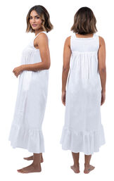 Eleanor - Victorian Sleeveless Cotton Nightgown image number 1