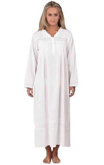 Annabelle - Vintage Long Sleeve Cotton Nightgown