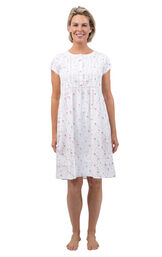 Daphne - Victorian Short Sleeve Cotton Nightgown image number 1