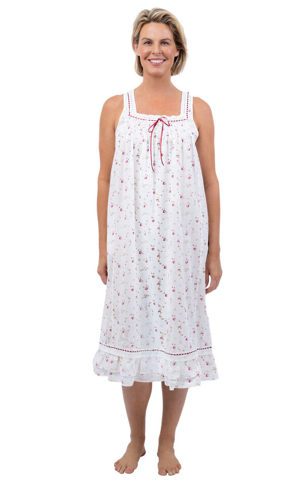 Eloise - Victorian Sleeveless Cotton Nightgown image number 0