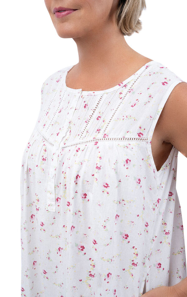 Naomi - Sleeveless Cotton Nightgown for Women image number 3