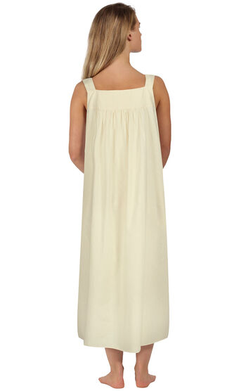 Meghan - Victorian Sleeveless Cotton Nightgown - Buttercup
