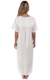 Model wearing Elizabeth Nightgown - White image number 1