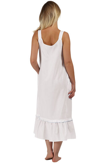 Model wearing Paige Nightgown - White