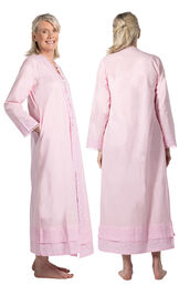 Rosalind - Light Weight Long Cotton Womens Robe/Housecoat image number 1