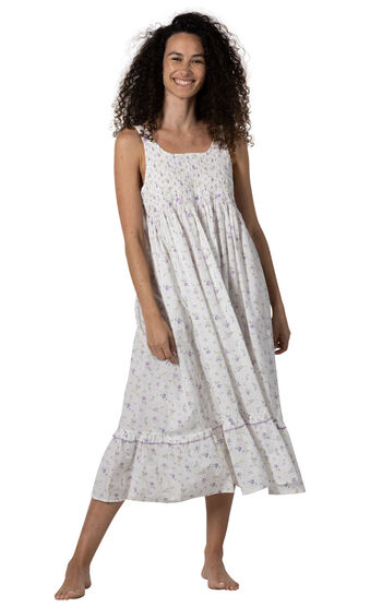 Paige - Sleeveless Cotton Victorian Nightgown