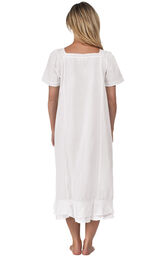 Model wearing Evelyn Nightgown - White image number 1