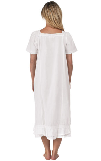 Model wearing Evelyn Nightgown - White