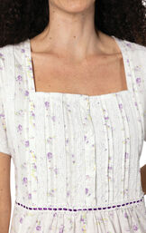 Lara - Womens Short Sleeve Cotton Summer Nightgown image number 2
