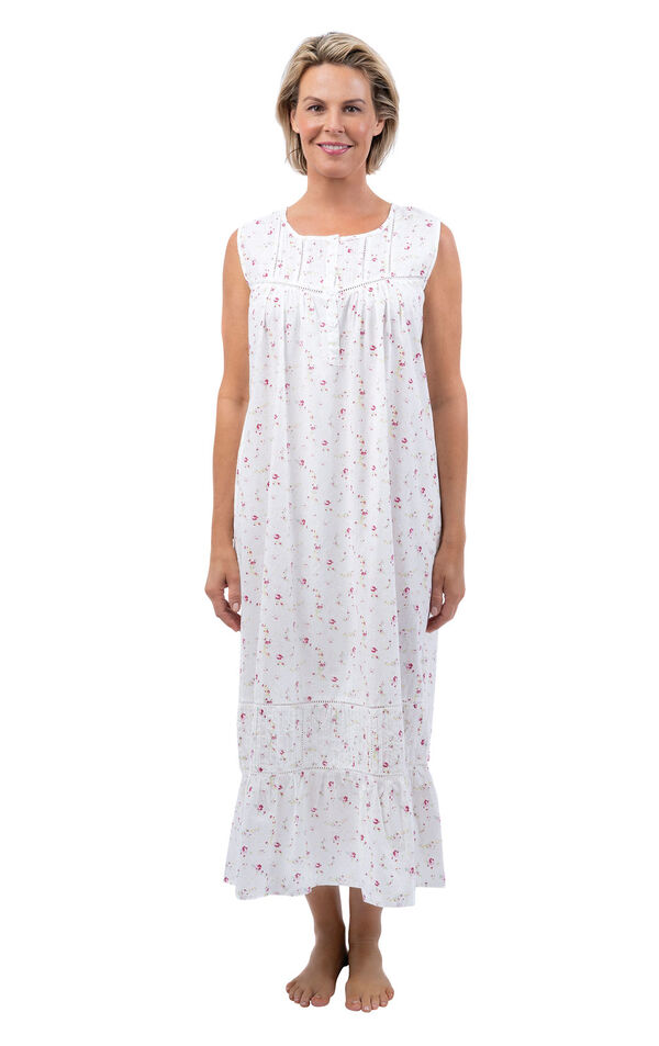 Naomi - Sleeveless Cotton Nightgown for Women image number 1