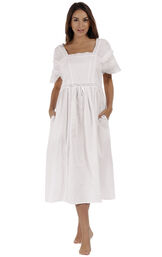 Model wearing Amanda Nightgown - White image number 0