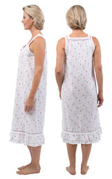 Eloise - Victorian Sleeveless Cotton Nightgown image number 1
