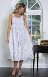 Paige - Sleeveless Cotton Victorian Nightgown image number 5