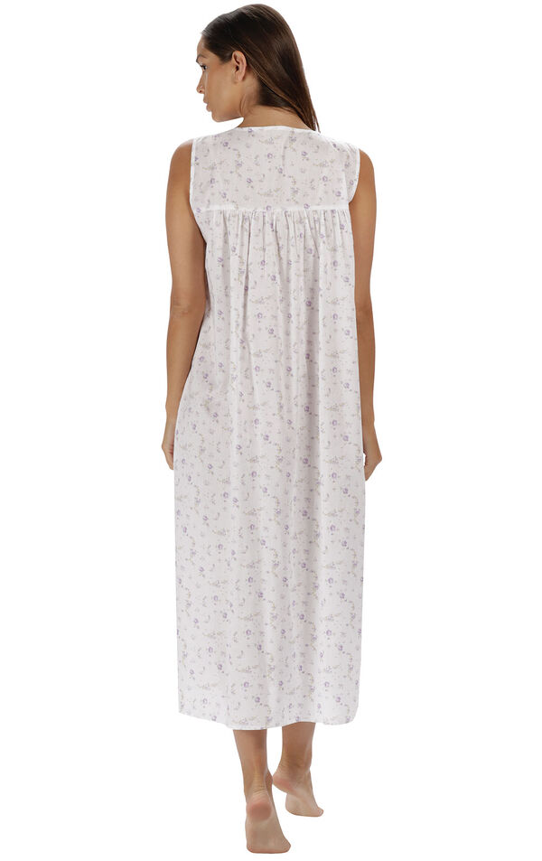 Model wearing Laurel Nightgown - Lilac Rose image number 1