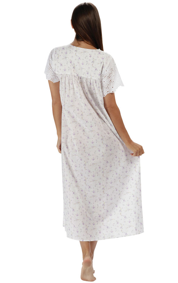 Model wearing Elizabeth Nightgown - Lilac Rose image number 1