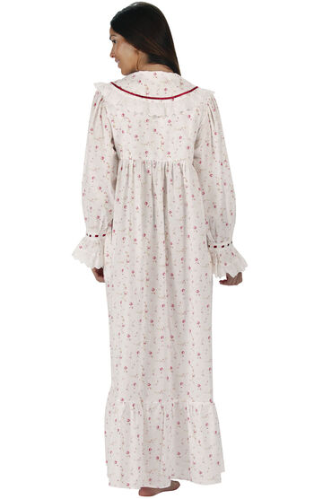 Model wearing Amelia Nightgown - Vintage Rose