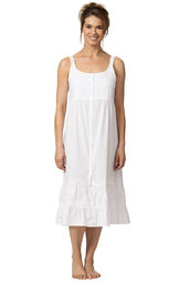Model wearing Ruby Nightgown in White for Women image number 0