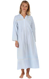 Model wearing Annabelle Nightgown - Blue image number 0