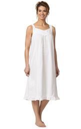 Model wearing Nancy Nightgown in White for Women image number 3