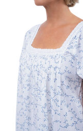 Evelyn - Vintage-Inspired Short Sleeve Cotton Nightgown image number 2