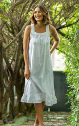 Eloise - Victorian Sleeveless Cotton Nightgown image number 3