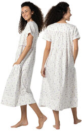 Lara - Womens Short Sleeve Cotton Summer Nightgown image number 1