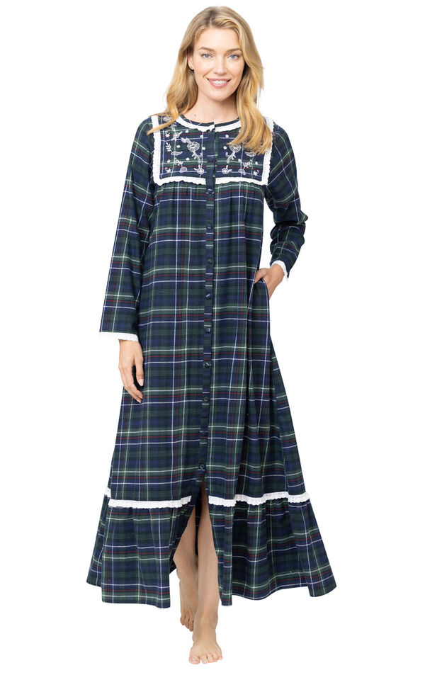 Dorothy - Victorian Long Sleeve Cotton Flannel Nightgown image number 0