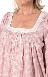 Martha - Victorian Long Sleeve Cotton Nightgown image number 2