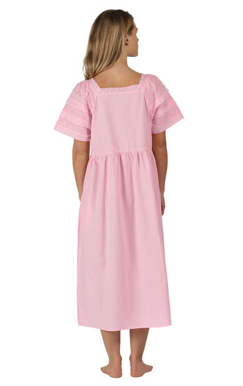 Model wearing Amanda Nightgown - Pink