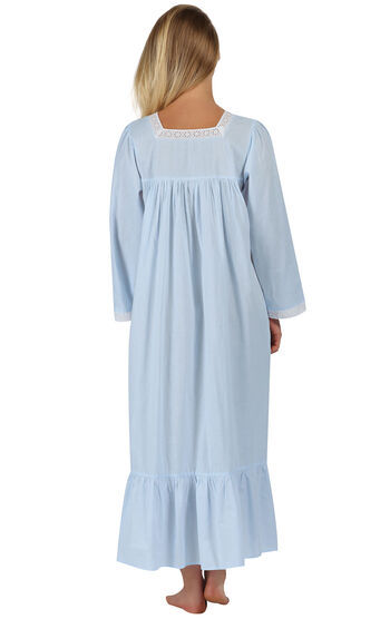 Model wearing Violet Nightgown - Blue